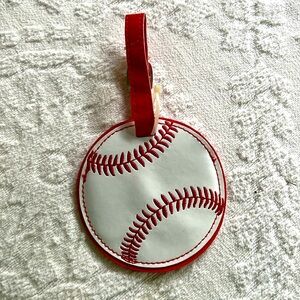 Baseball Luggage Tag – Red Stitch Travel ID Bag Ta